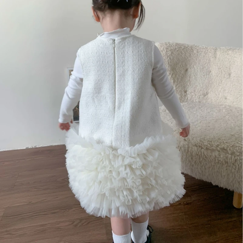 Лидер продаж модное многослойное платье принцессы для маленьких девочек без