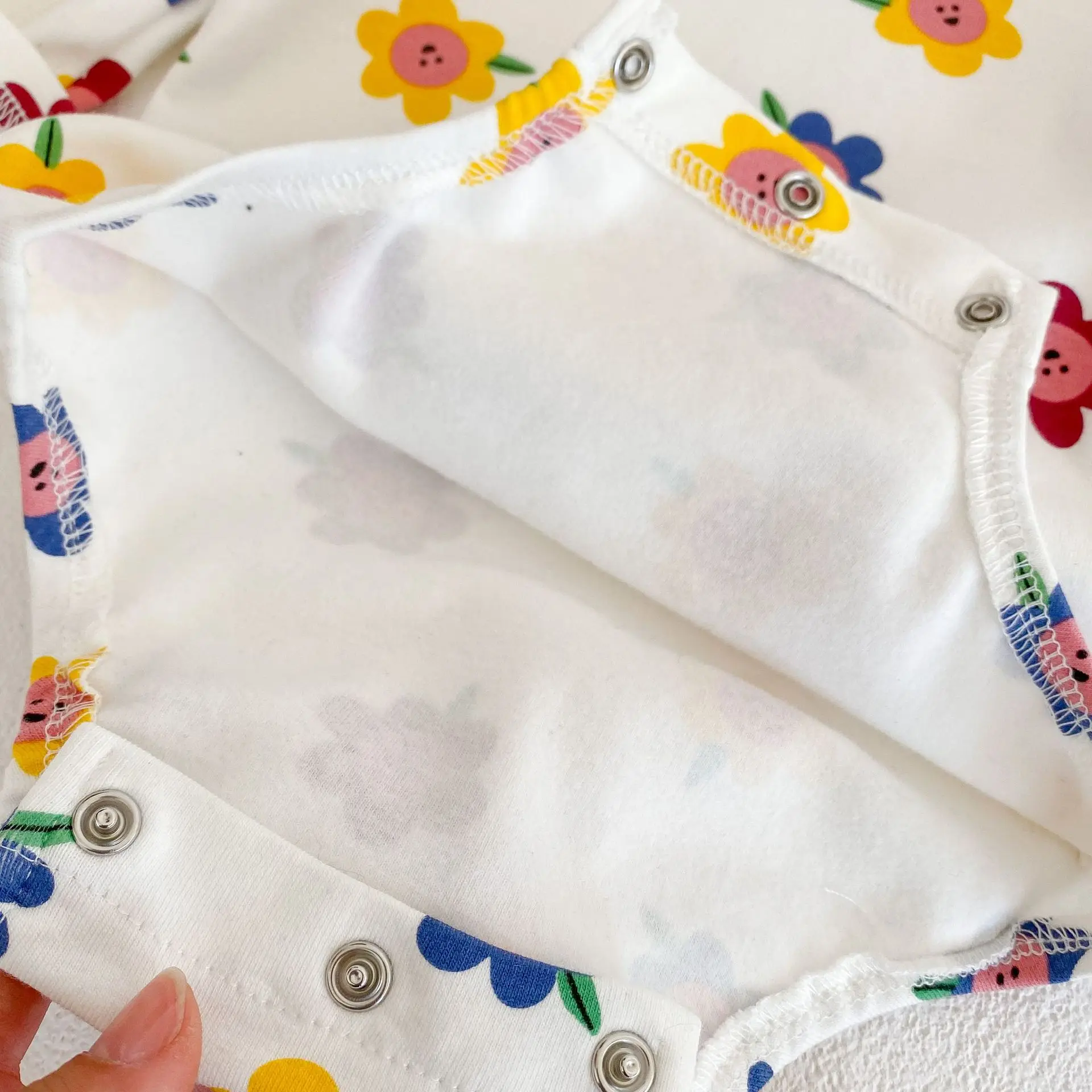 Детское боди с длинным рукавом цветочным принтом | Детская одежда и обувь