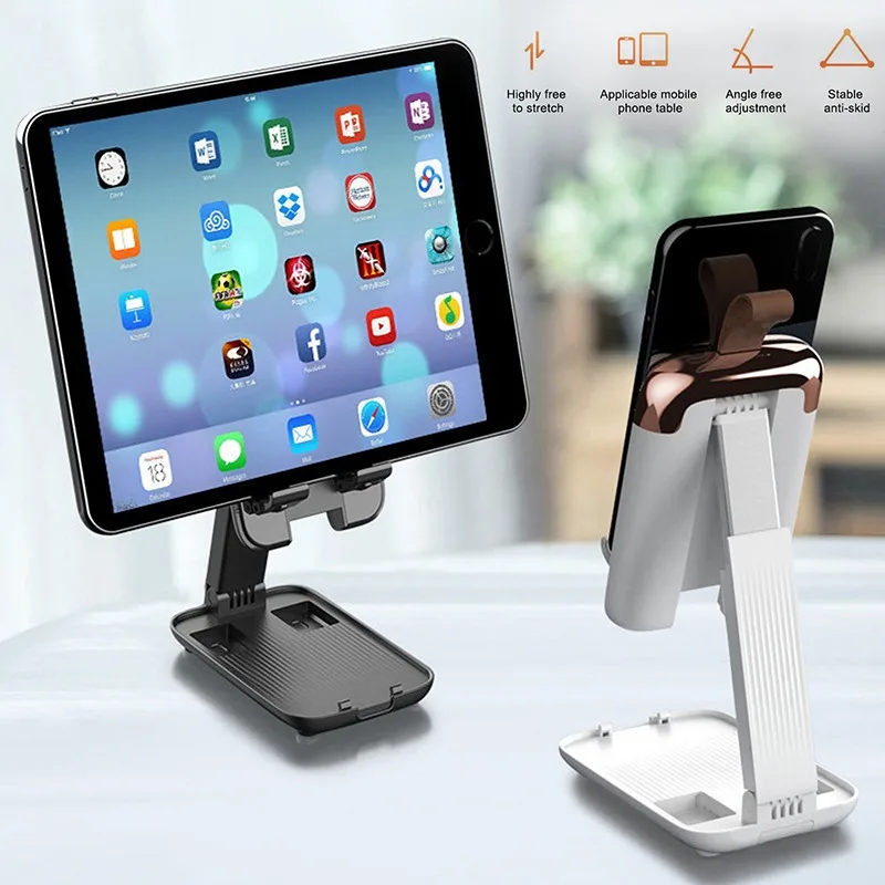 cmaos portable mobile phone desktop extend holder for iphone ipad new foldable desktop tablet holder for xiaomi redmi note 10 pr free global shipping