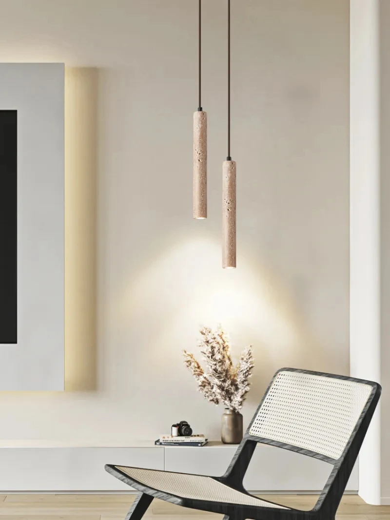 Мраморная Подвесная лампа длинная натуральная желтая пещера подвесная