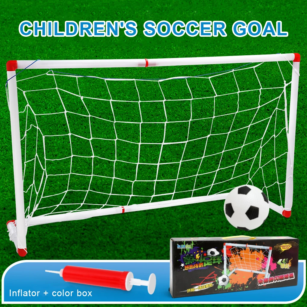 

Mini Football Goal Plastic Post Net Set Portable Small Indoor Outdoor Home Kindergarten Sport Games Training Toys for Kids