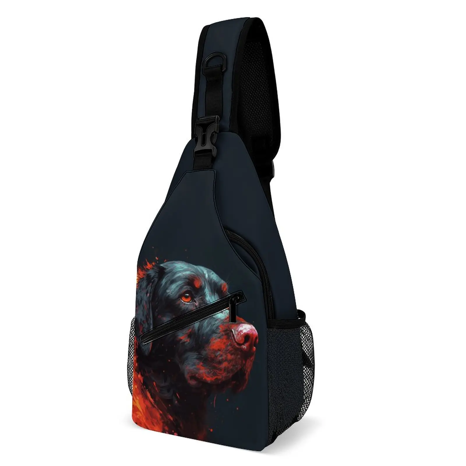 

Dog Chest Bags Unisex Fantastic Grotesque Print Shoulder Bag Fun School Crossbody Bag Motorcycle Workout Sling Bags