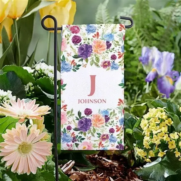 Personalization Universe Blooming Blossoms Personalized Mini Garden Flag