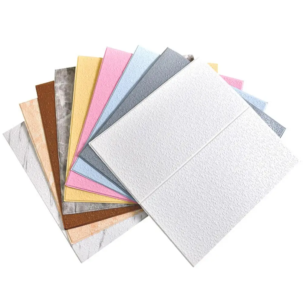 

1 Pc Waterproof Thickened Wall Stickers Self-adhesive Diy 3d Wallpaper For Bedroom Living Room Decoration 70 X 70cm