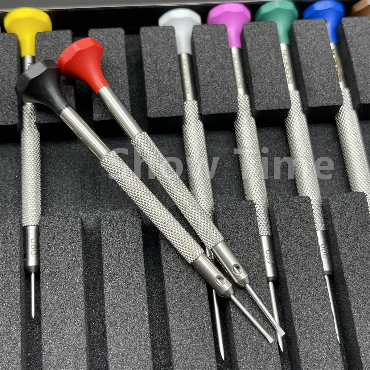 Bergeon 30081-A10 Assortment of 10 watchmakers ergonomic stainless steel screwdrivers Watch repair tool kit