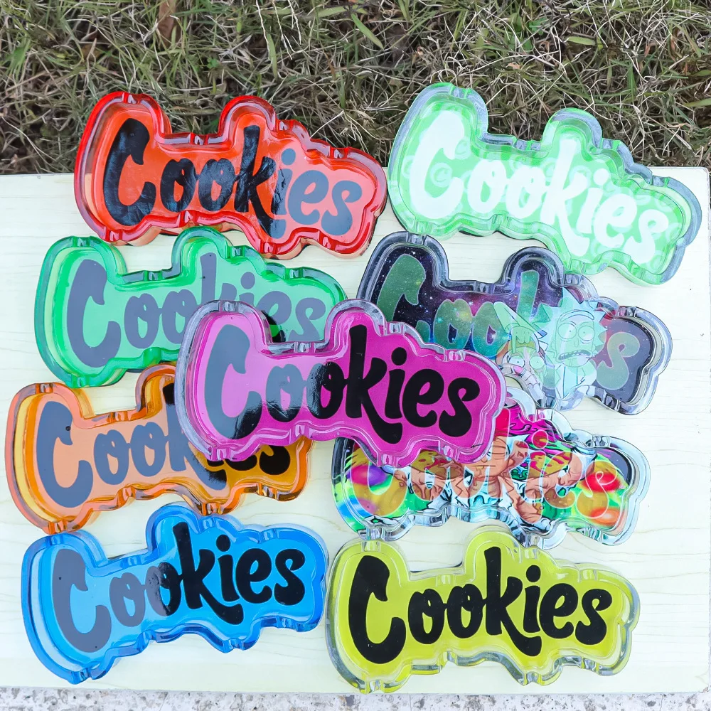 

Glass Ashtray Cookies Glow In The Dark Luminous Ashtray for Smoking Luminous Backwoods Acrylic Smokeless Ashtray