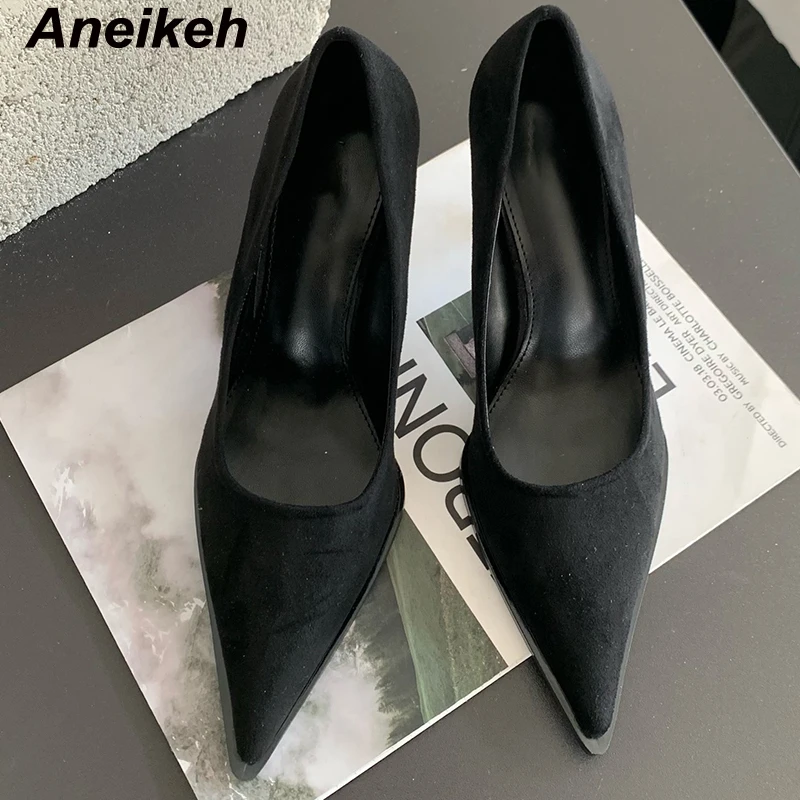 

Aneikeh 2023 весенние модные туфли для женщин сексуальные с острым носком слипоны для работы офиса платье на тонком высоком каблуке женские туфли-лодочки-гладиаторы