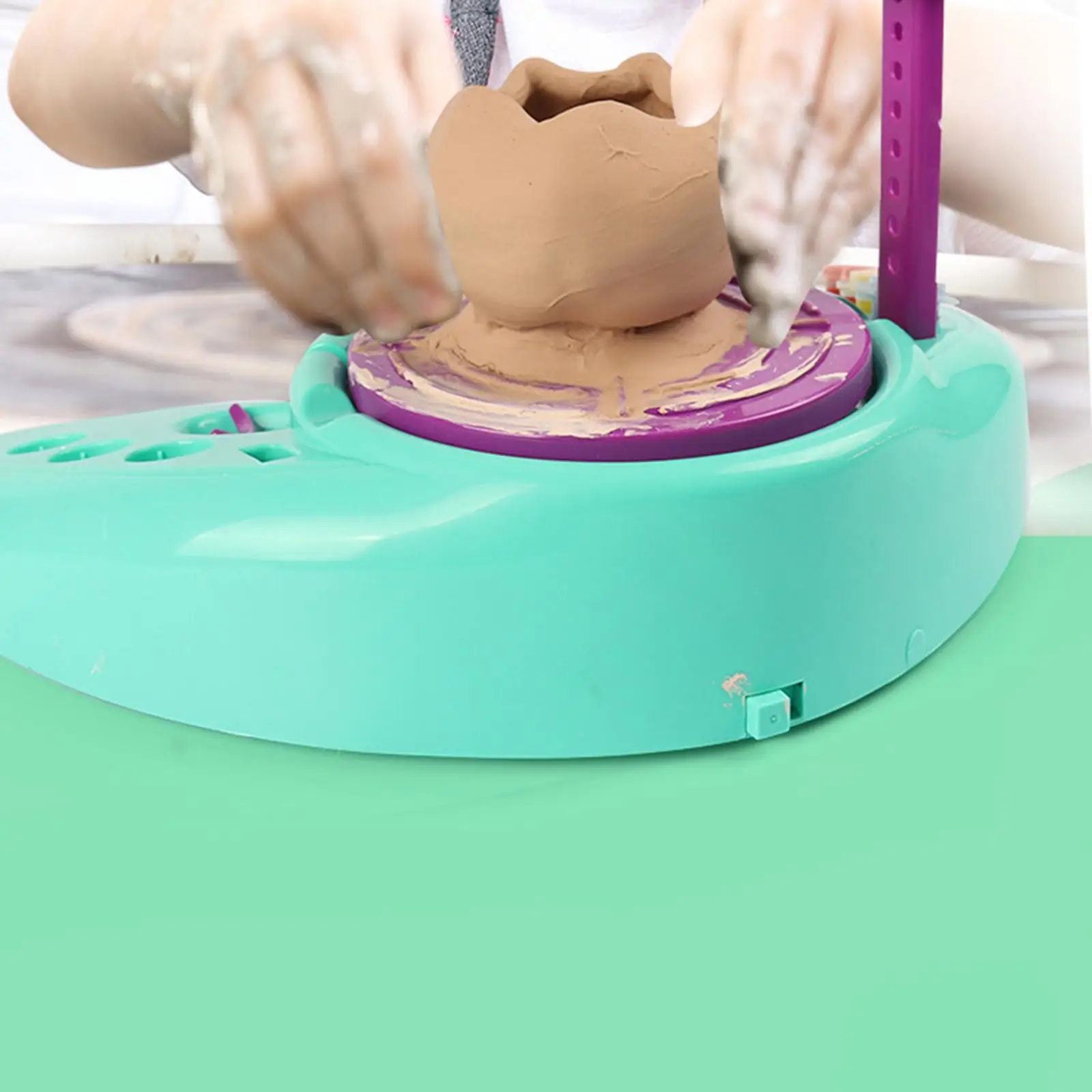 

DIY Electric Pottery Wheel Ceramic Machine Long Lasting Rotation Clay Ceramic Forming Electric Ceramic Machine for Girls Boys