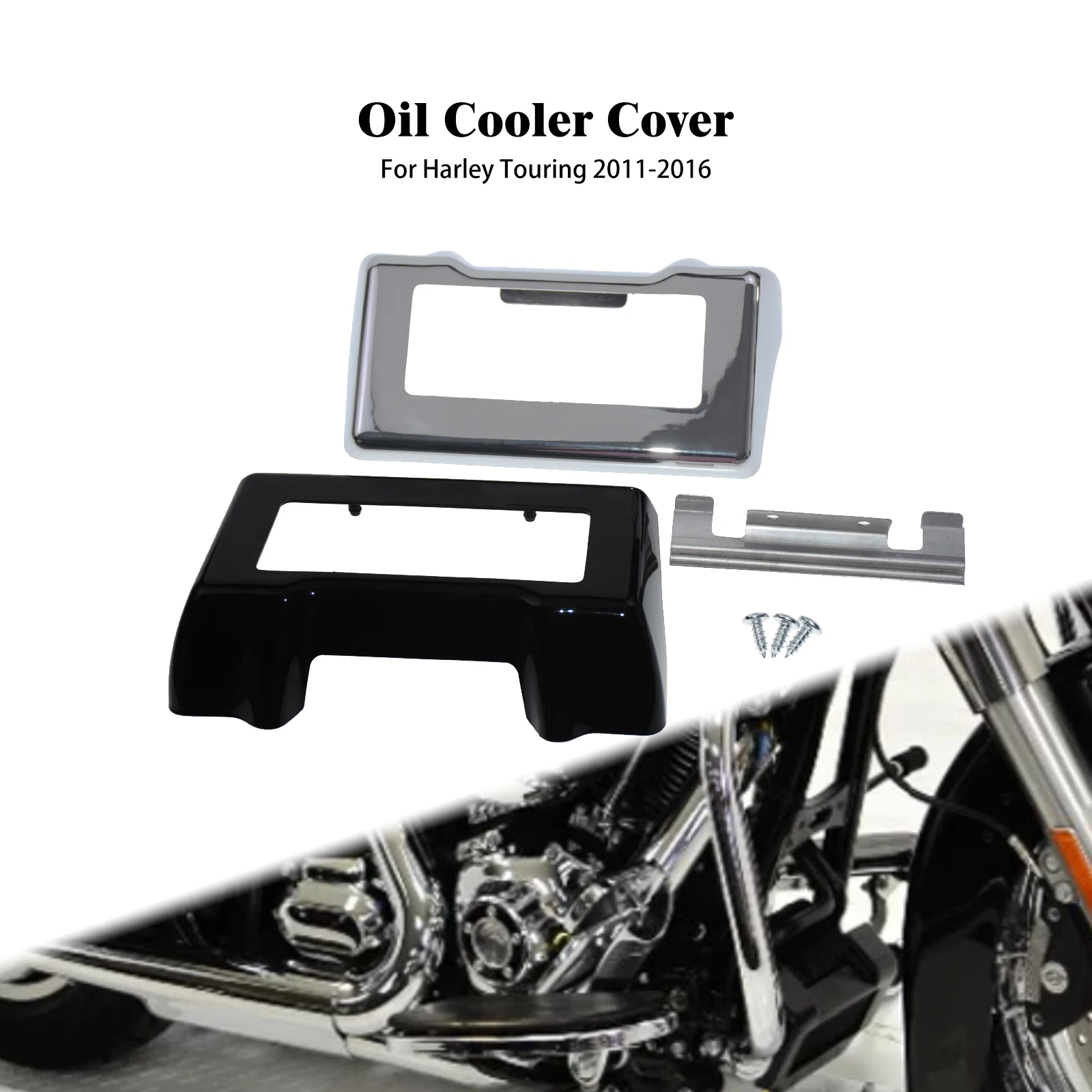 Cover Kit Black/chrome For Harley Touring Road King Flhr Street Glide Electra Glide 11-2016 Ultra Limited