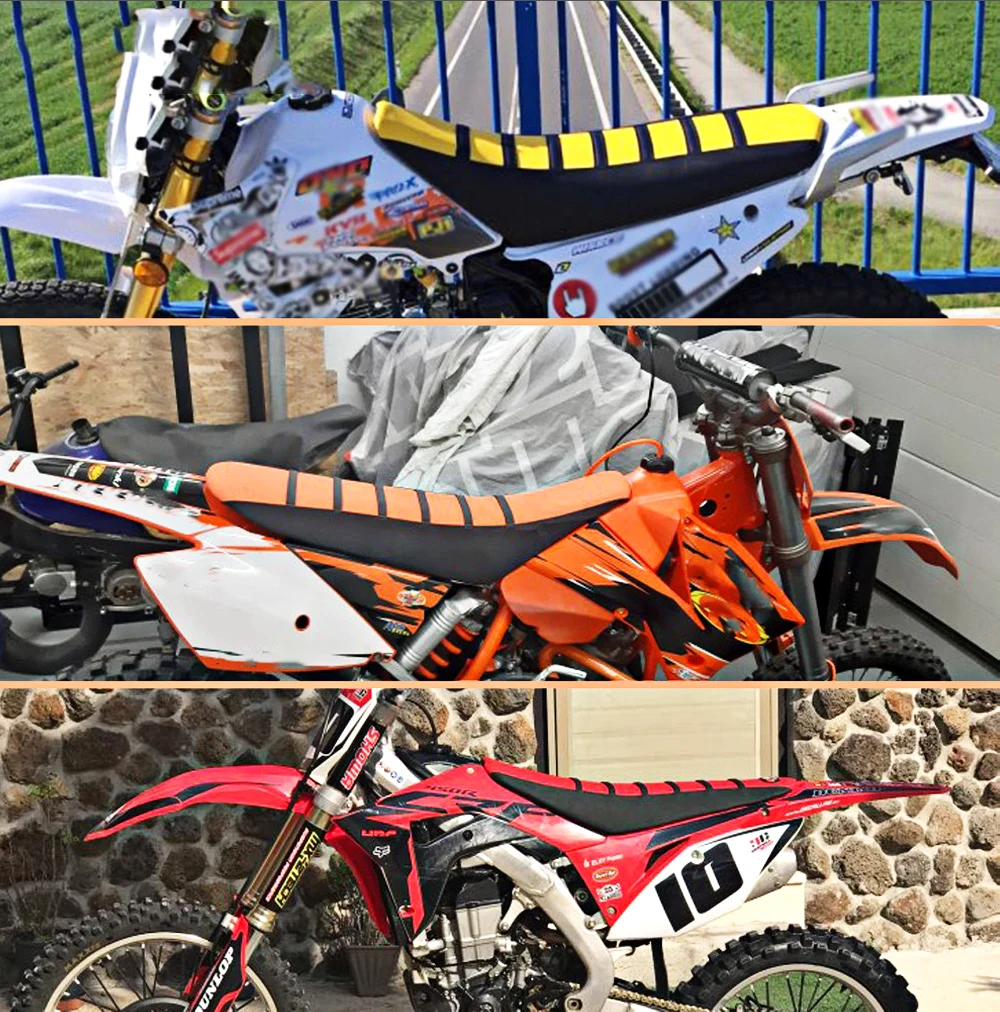 Чехол для мотоциклетного сиденья dirtbike мягкий чехол в полоску 65 85 125 200 250 300 350 400 450