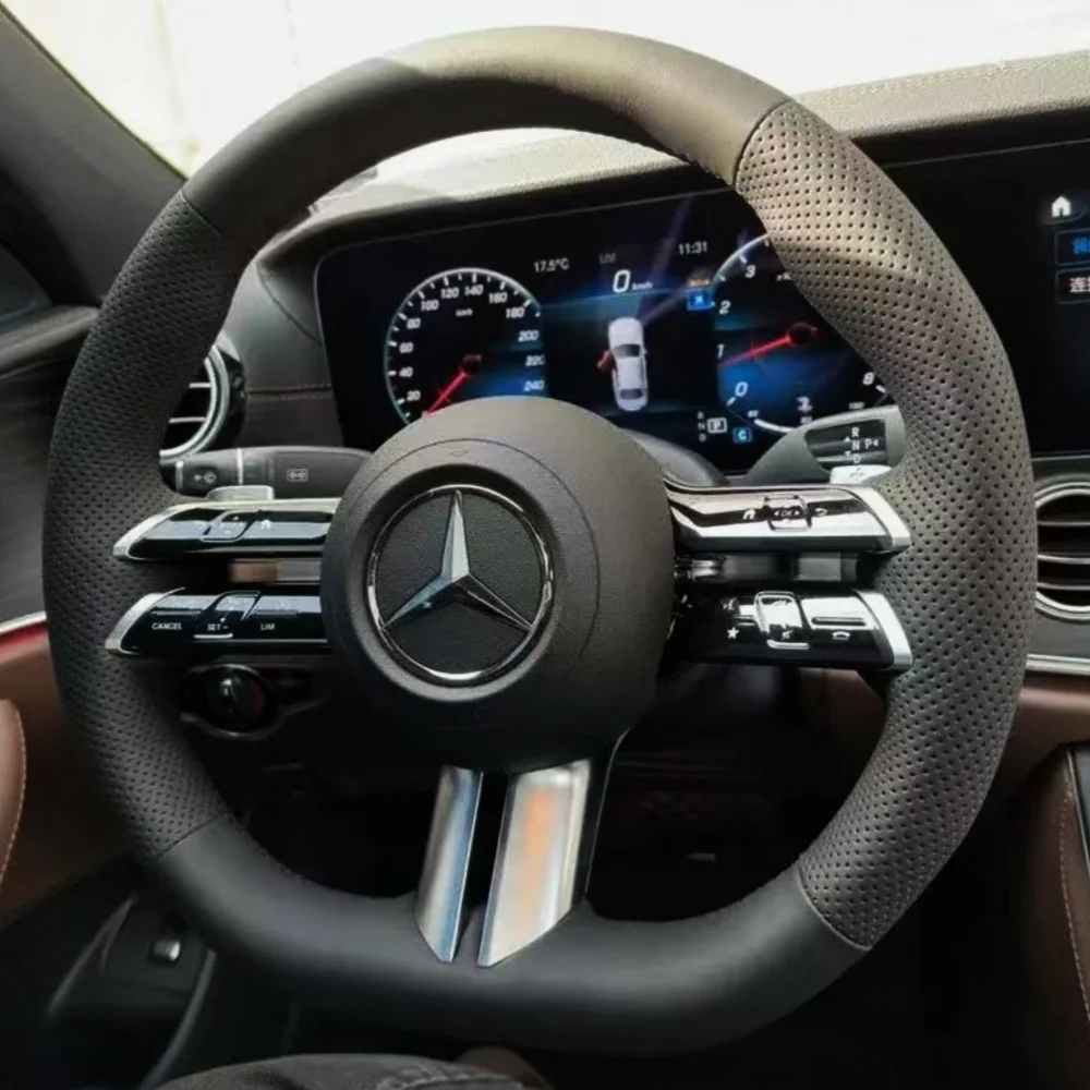 Чехол на руль автомобиля из натуральной кожи заказ для Mercedes Benz C-Class W206 2021 E-Class W213
