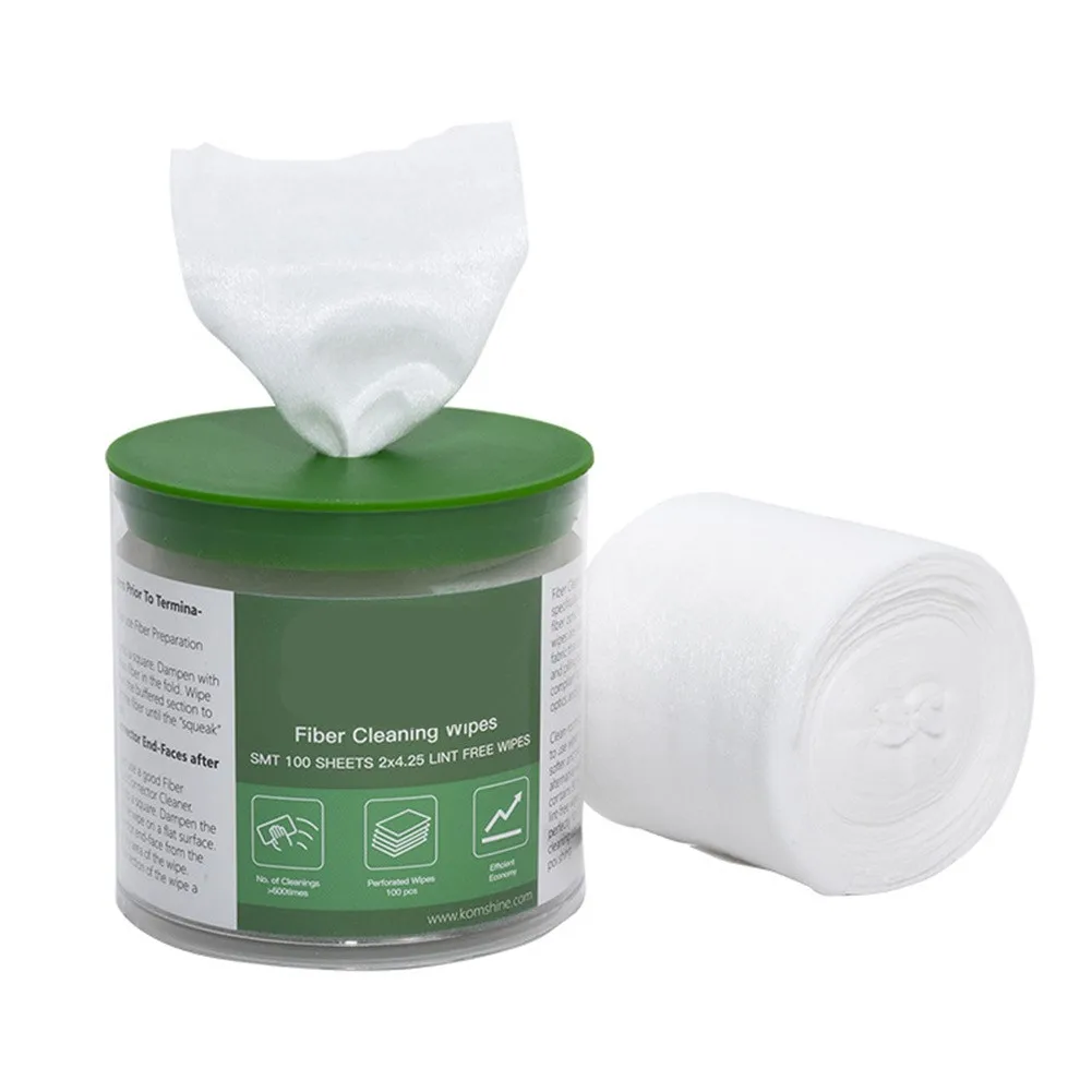 

Komshine FOCW Optical Fiber Cleaning Wipes 70mm X 70mm Lint-free Wipe Cleaning Papers Bare Fiber And Machine Surface Cleaner