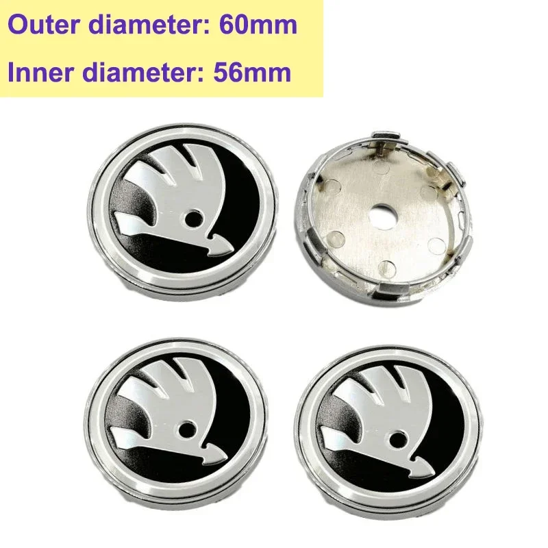 

56 мм 60 мм 65 мм автомобильные колесные центральные металлические колпаки Стайлинг для Skoda Logo Fabia Rapid Kodiaq RS Superb Kamiq Octavia A7 Tour Yeti Karoq