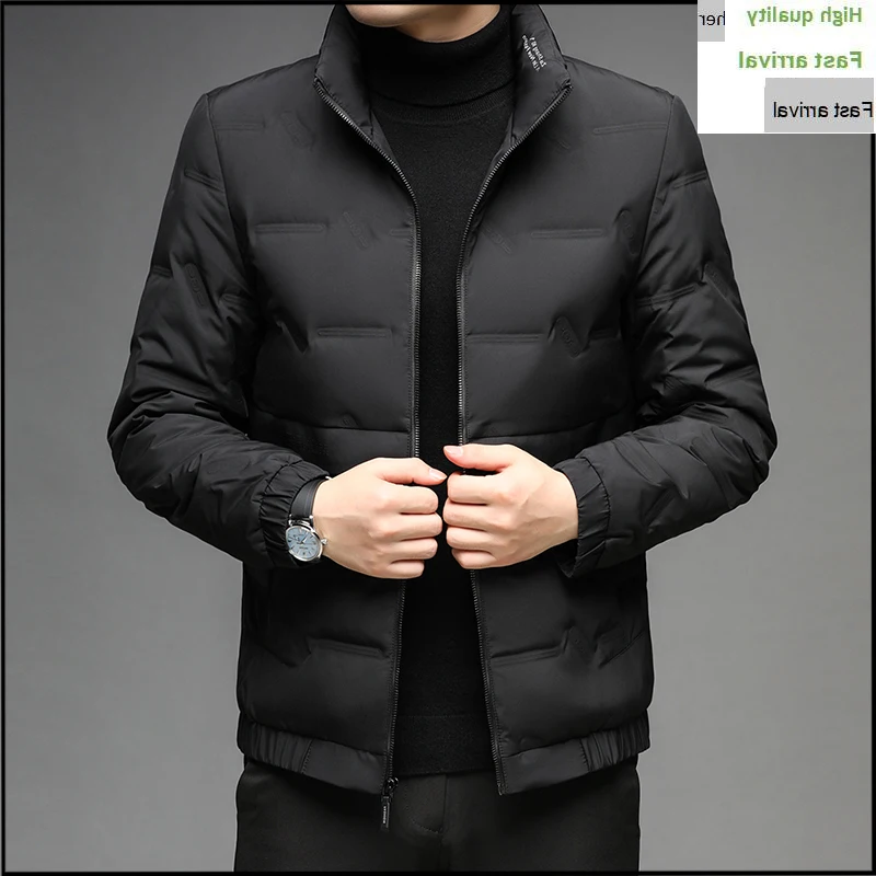 Brand Luxury Winter Jacket Men 2023 New Fashion Casual Business Men's Parka High Quality Stand-up Collar Down Jacket Men