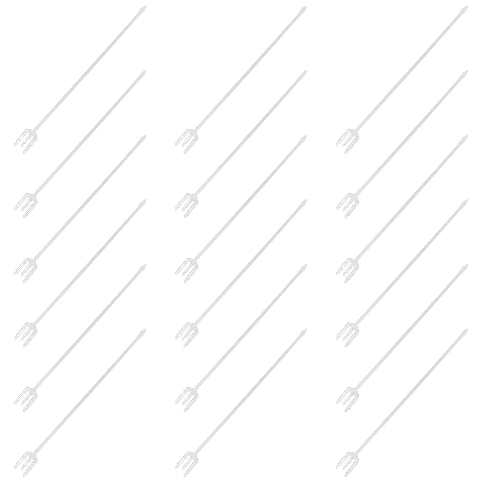 

80pcs Clear Floral Picks Transparent 3- Fork Shape Straight Flower Pick Holder for Gift Place Cards Photos Bouquet Arrangement