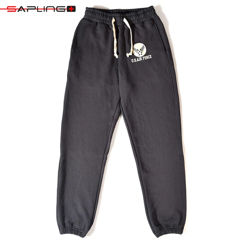 

Spring Autumn Men's Sport Trousers Long Sweatpants Male Light Fleece US Air Force Printing Casual Pants Men Cotton Pencil Pants
