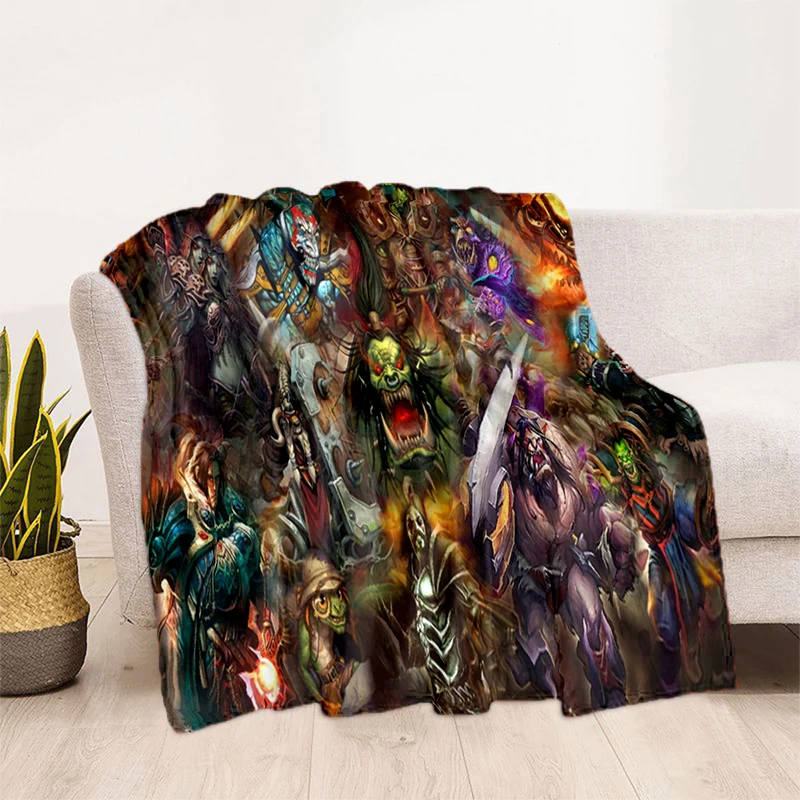 

World of Warcraft Pattern oversized manta sofa bed cover soft and hairy blanket plaid Soft Warm Flannel Throw Blankets Fans gift