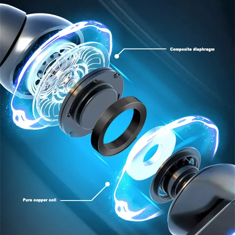 

New TWS Gaming Earphones Wireless Bluetooth 5.2 Headphones Waterproof Sport Headsets Noise Reduction Earbuds with Mic