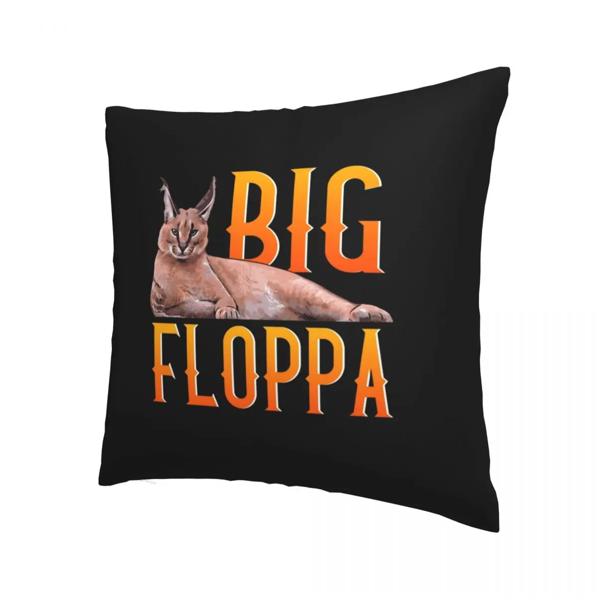 

Big Floppa Animal Cat Pillowcase Soft Polyester Cushion Cover Decor Throw Pillow Case Cover Bedroom Square 45X45cm