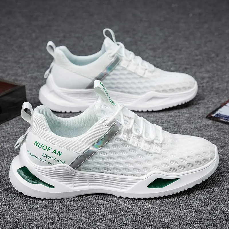 

New casual fashion shoes flying woven breathable running shoes
