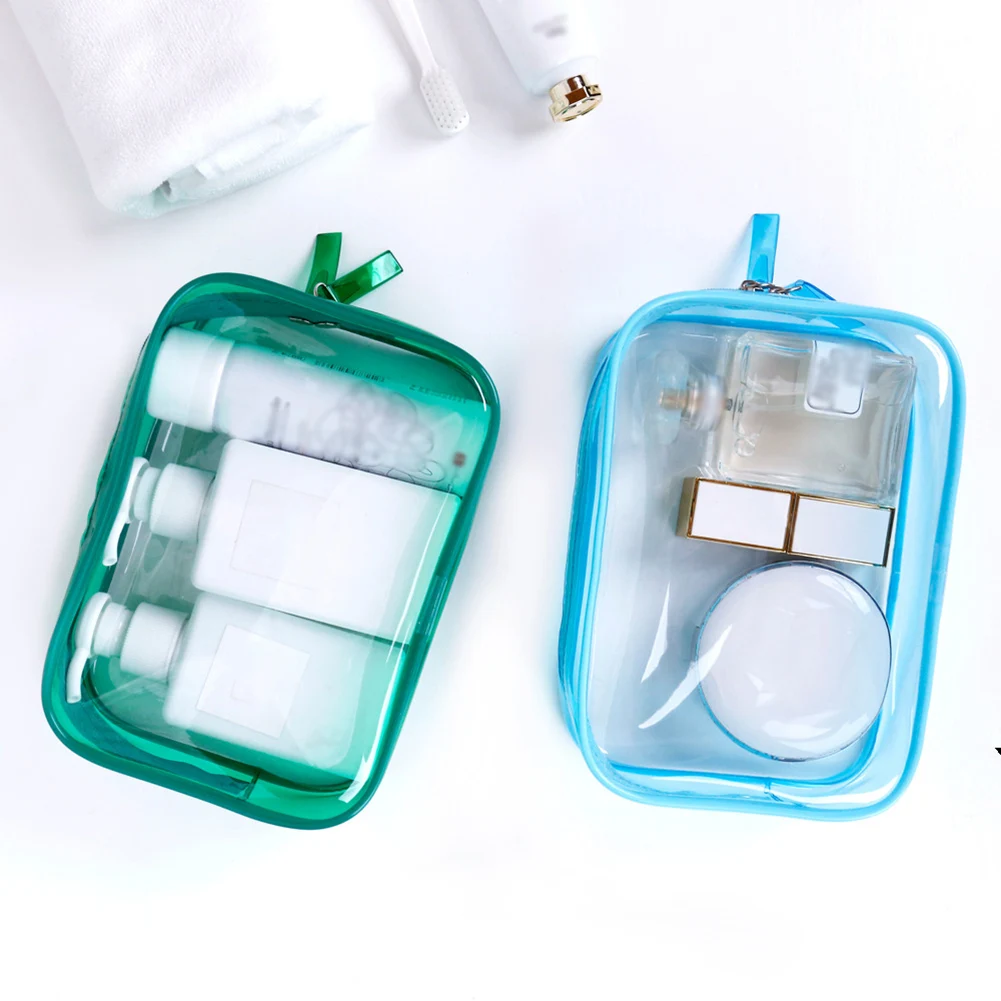 

PVC Cosmetic Bag Lady Transparent Clear Zipper Makeup Bags Organizer Travel Bath Wash Make Up Case Toiletry Bags For Girls