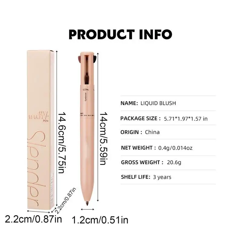 Дорожные ручки для макияжа разноцветная подводка глаз хайлайтер