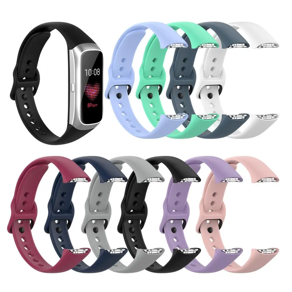 

Slicone Bracelet Loopback Strap For Samsung Galaxy Fit SM-R370 Multicolor Silicone Watch Band Straps