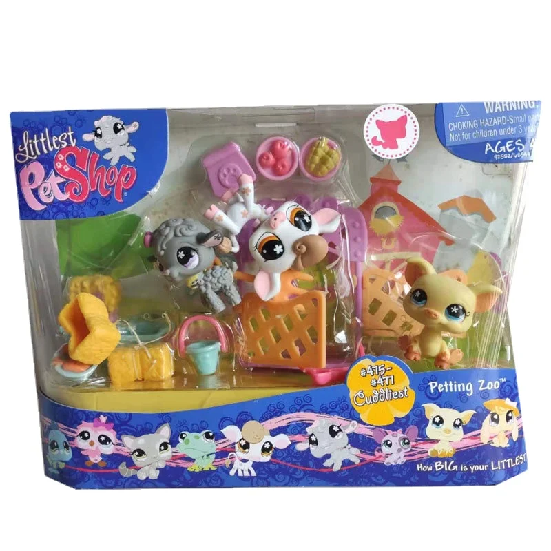 Hasbro Littlest Pet Shop Action Figures Model Cute Cartoon Children's Toy Ornaments LPS Dog Cat Box Genuine Hobby Gifts Toys