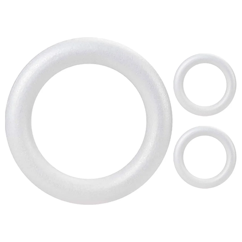 3 шт. пенопластовое твердое кольцо полистироловые венок кольца формы круглые