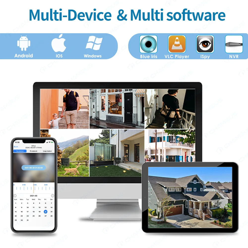 CamHi WiFi Camera 4G Outddoor Video Surveillance 30X Auto Focus Zoom 5MP PTZ Home Suecirty Portection FTP POE NVR Metal |