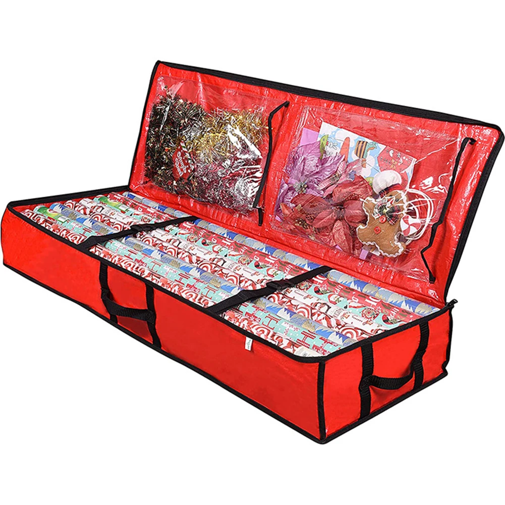 

Christmas Wrapping Paper Container Space saving Storage Solution Holds up to 24 Rolls Tear resistant and Water resistant