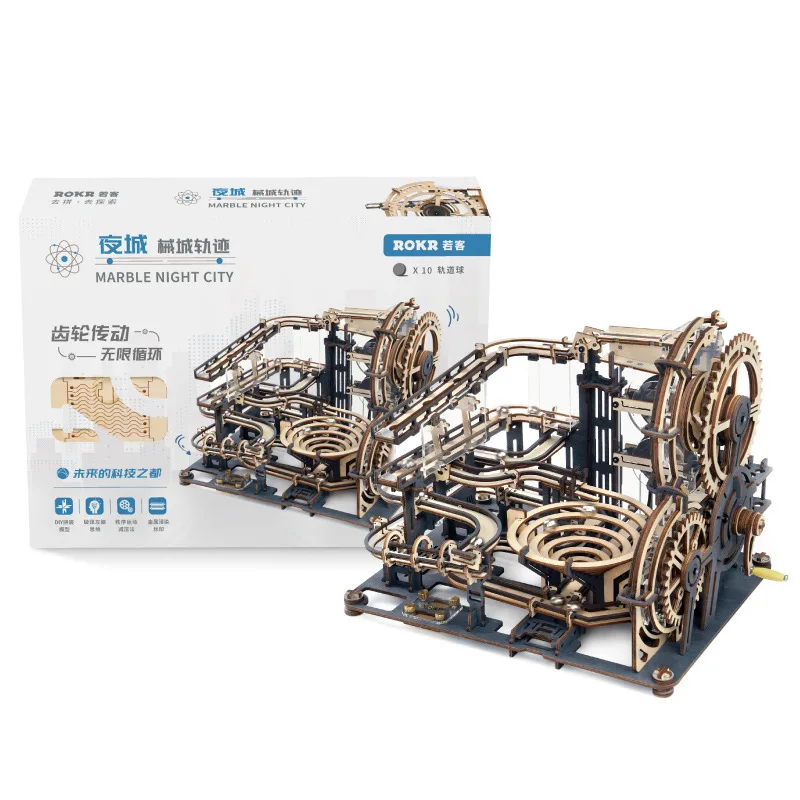 

Mechanical Track Wooden Puzzle Toy DIY Handmade 3D 3D Puzzle Model Creative Toy