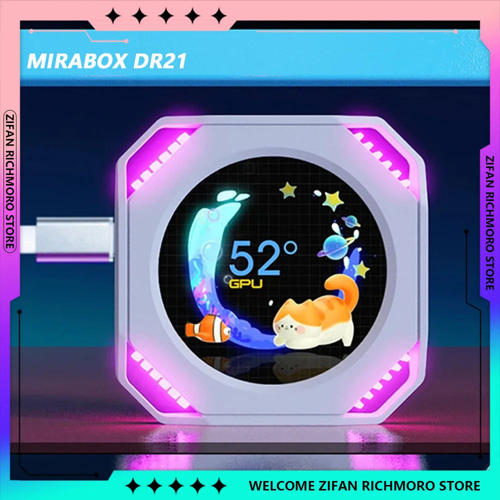 Mirabox Dr21 2 1-дюймовый корпус для мониторинга с водяным охлаждением дополнительный