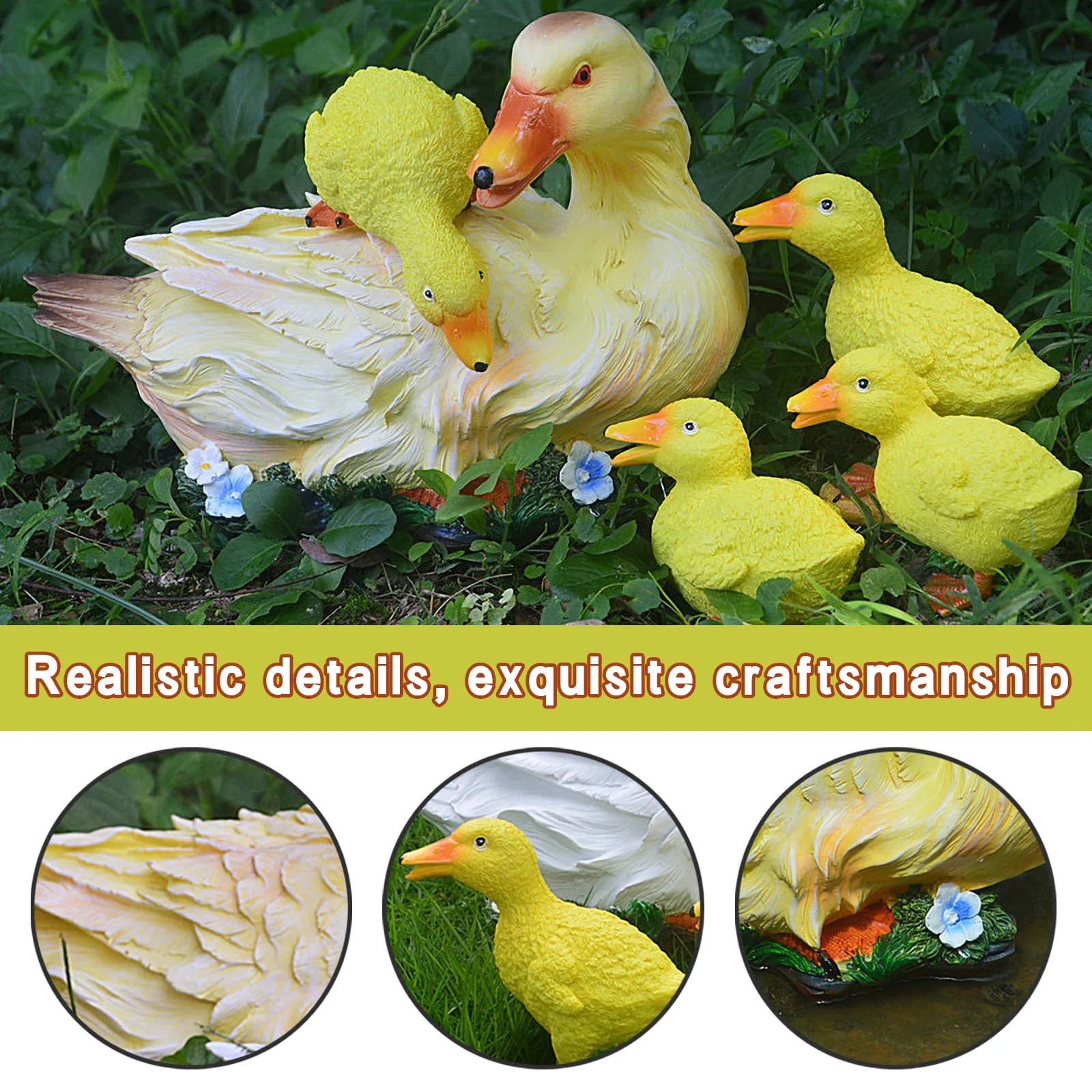 

Украшения из смолы, поделки, модель украшения для маленького сада, желтое украшение для сада, орнамент