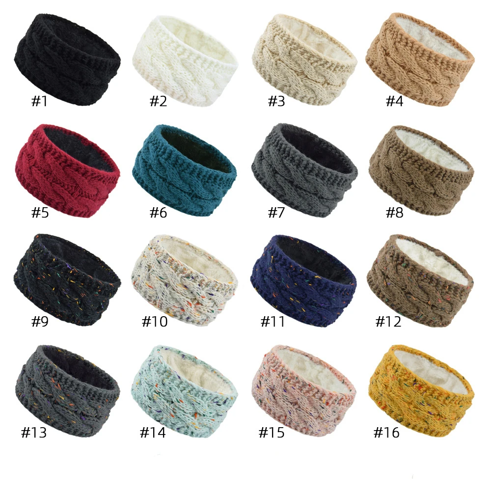 

Fashion Knitted Headband Ladies Winter Warmer Hair Accessories Women Crochet Turban Multicolor Wide Stretch Hairband Headwrap