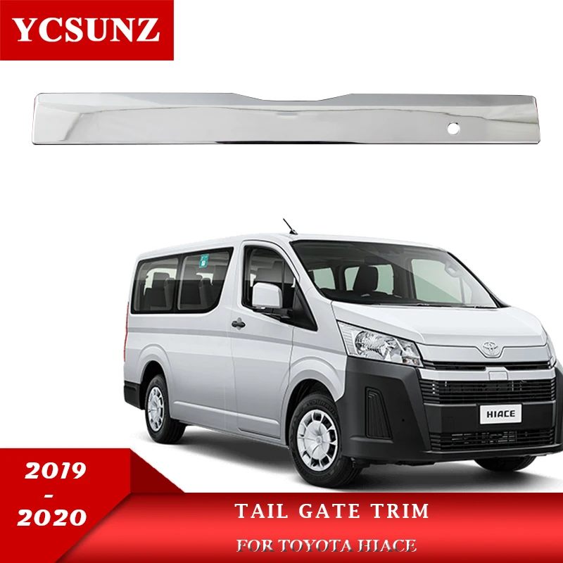

Хромированные задние ворота для грузовиков, аксессуары для микроавтобус Toyota Hiace Commuter Quantum, 2019, 2020, внешние части Ycsunz