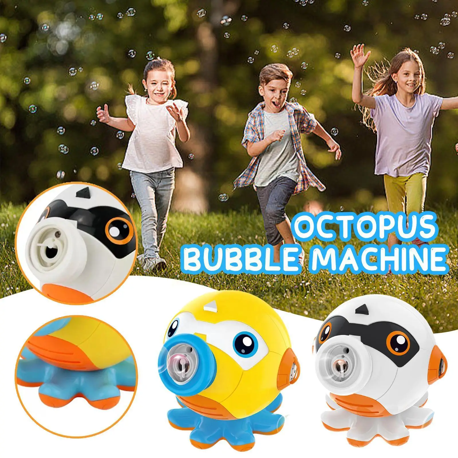 

Octopus Shape Automatic Bubble Machine With Light & Sound Summer Outdoor Game Toy Gift For Toddler R5S5