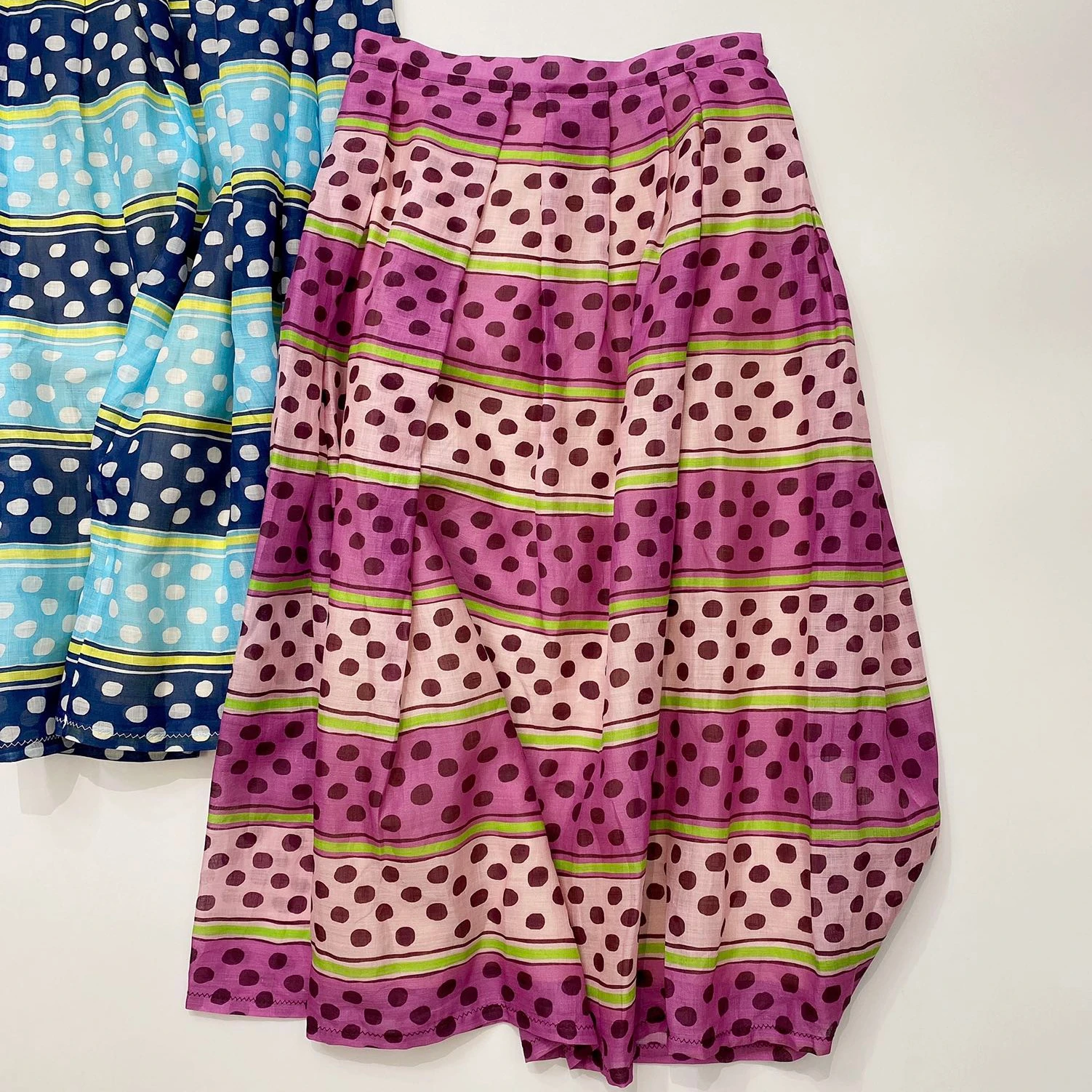 

2022 Early Spring Fashion Cotton Polka-dot-print Linen Skirt For Woman