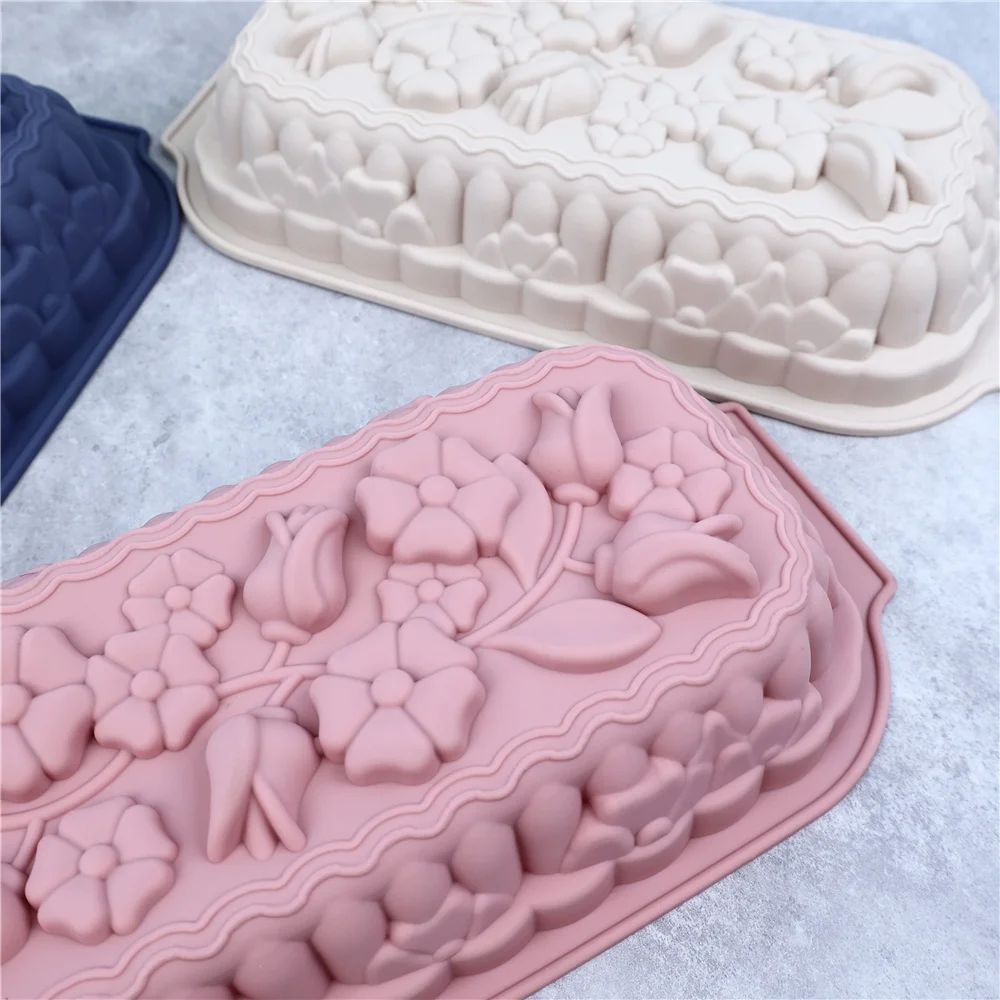 Силиконовая форма в виде тюльпана цветов Листьев лепестков мастики сахара