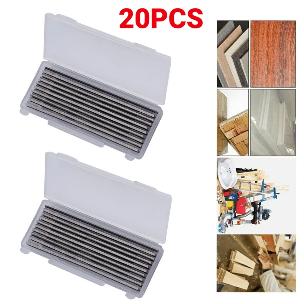 

20pcs 65MN Steel Planer Blades For Cutting Soft Hard Woods Ply-wood Board Woodworking Power Machinery Parts Tools Accessories