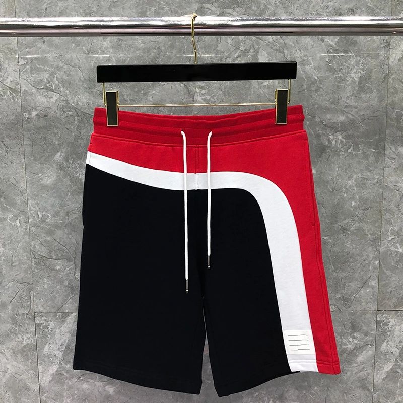 

Fashion Summer Shorts Women Men Casual Sweatpant Business Mixed Colors Striped Polyester High Quality Breathable Sweatpants