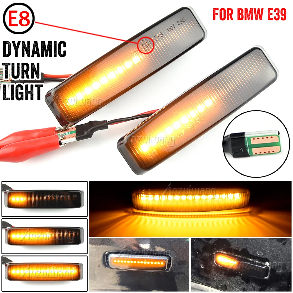 

Flasher Dynamic Blinker Indicator LED Turn Signal Light Side Marker Sequential Lamp For BMW 5 Series E39 1995-2003 M5