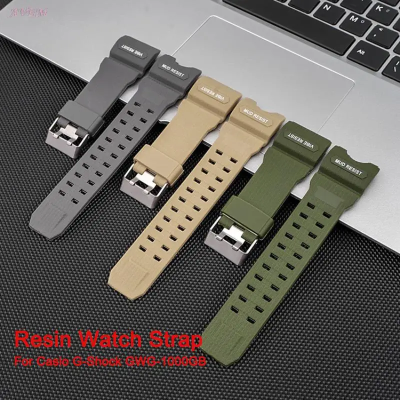 Ремешок для часов из смолы Casio G-Shock GWG-1000GB мужской силиконовый спортивный ремешок