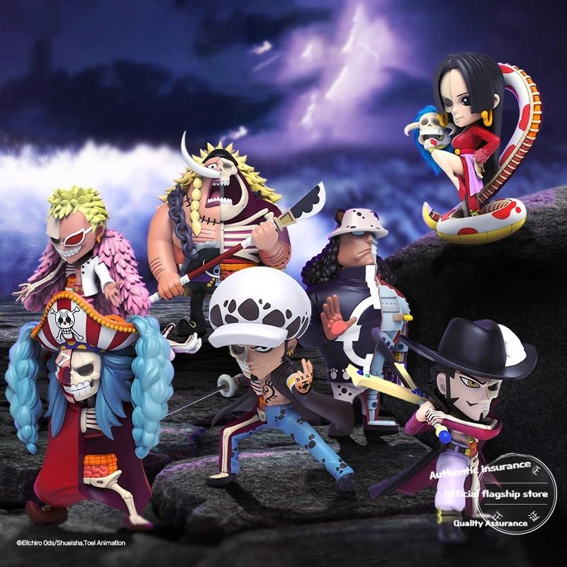 

Аниме One Piece половинный скелет серии четвёртого поколения злодей искусственные Аниме фигурки креативное настольное украшение подарки на день рождения