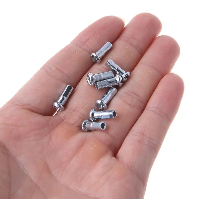 

50 Pcs/Set Bicycle Spoke 14G 12mm Steel Metal Cover MTB Bike Parts Fixed Gear Folding Bikes Universal Practical Protective