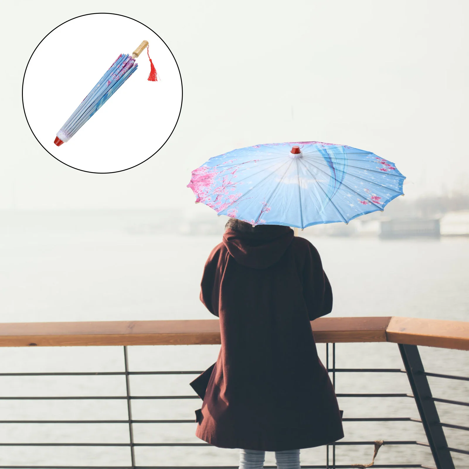 

Umbrella Parasol Classical Decorative Japanese Paper Dance Photography Decor Home Silk Chinese Rainproof Photo Costume Cosplay