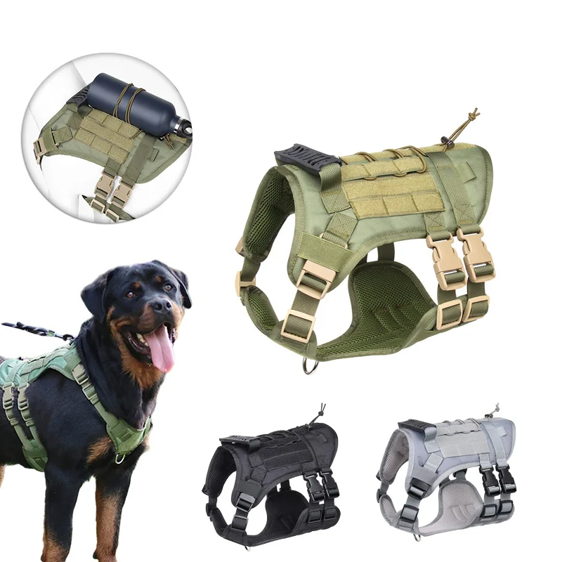 

Тактическая шлейка для собак InnoExplore, военная шлейка для больших и маленьких домашних питомцев, тренировочный жилет для малиня, нейлоновая ш...