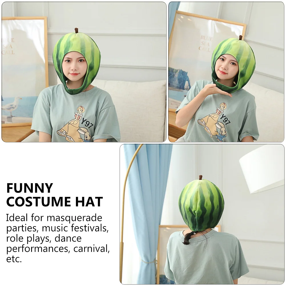 Арбузный головной убор фестивальный костюм новинка искусственный фрукт Aldult