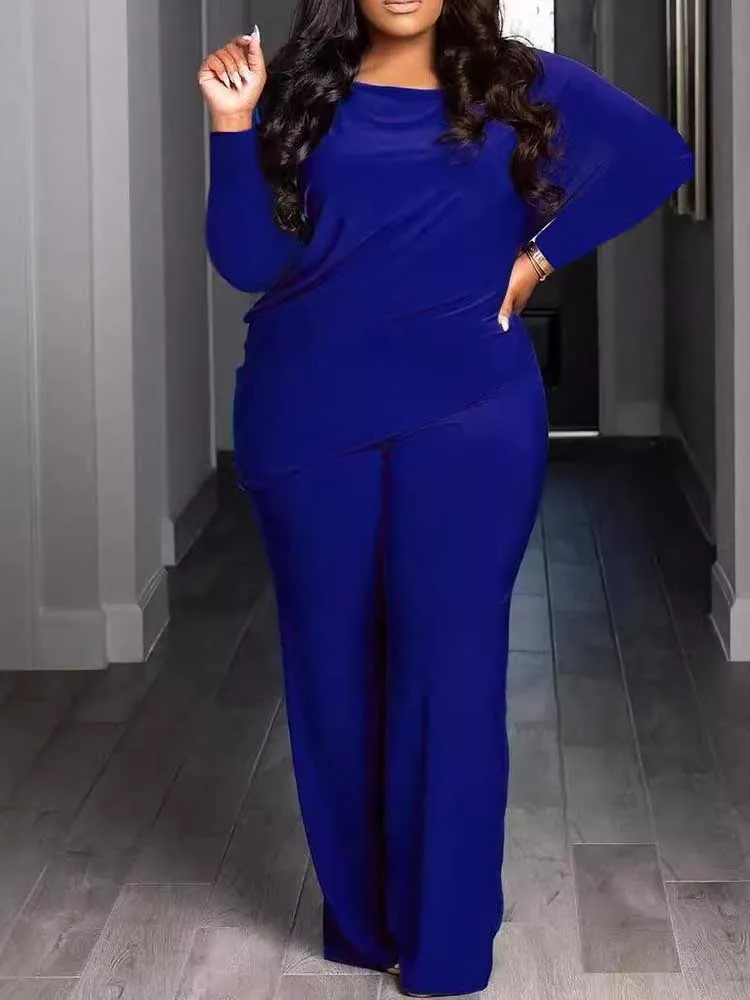 Женский костюм из 2 предметов Осенние брючные костюмы с топом длинным рукавом