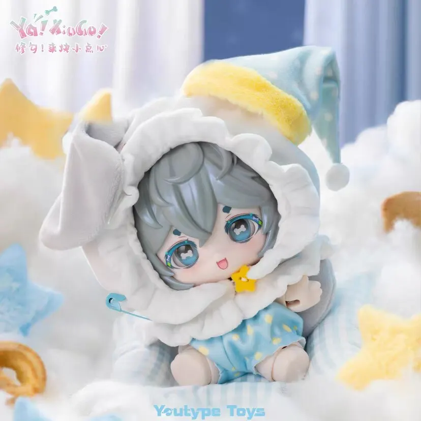 Фото Новая оригинальная серия коллекционных фигурок Ya Xiugo Snack Time: куклы BJD 1/12 с подвижными суставами, милые животные в капюшонах, загадочная коробка-сюрприз в качестве подарка-игрушки №5